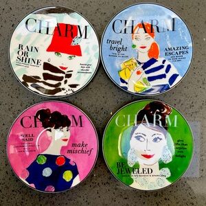 Kate Spade Make headlines Lenox plate set of 4 complete and rare